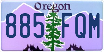 OR license plate 885FQM