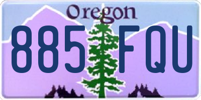 OR license plate 885FQU