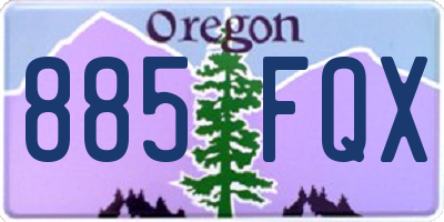 OR license plate 885FQX