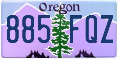 OR license plate 885FQZ