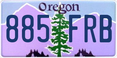 OR license plate 885FRB