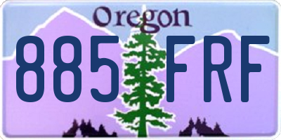 OR license plate 885FRF