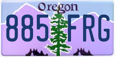 OR license plate 885FRG