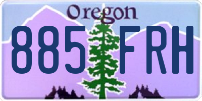 OR license plate 885FRH