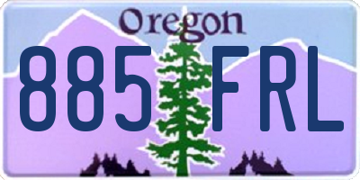 OR license plate 885FRL