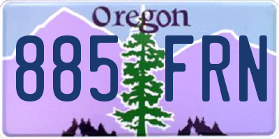 OR license plate 885FRN