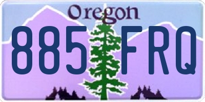 OR license plate 885FRQ