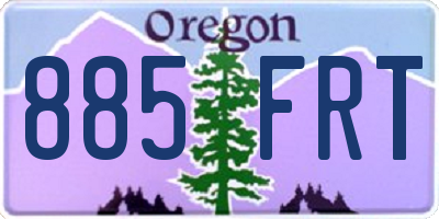 OR license plate 885FRT
