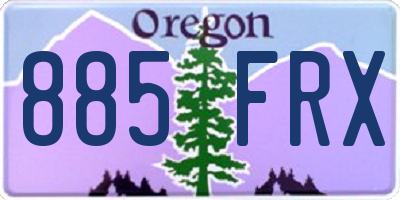 OR license plate 885FRX
