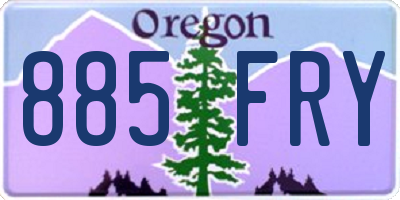OR license plate 885FRY