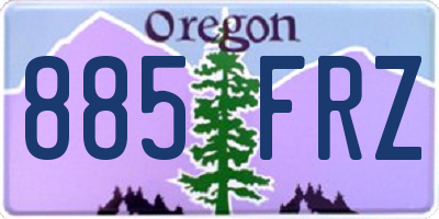 OR license plate 885FRZ