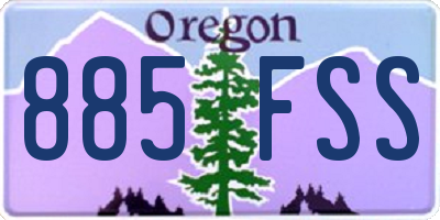 OR license plate 885FSS