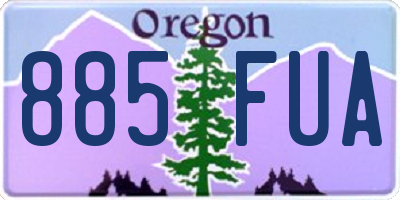 OR license plate 885FUA