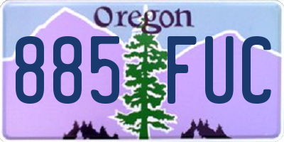 OR license plate 885FUC