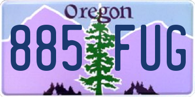OR license plate 885FUG