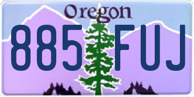 OR license plate 885FUJ