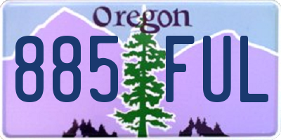 OR license plate 885FUL