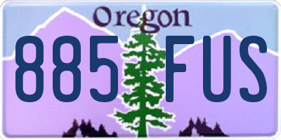 OR license plate 885FUS