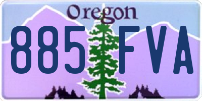 OR license plate 885FVA