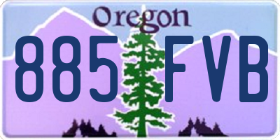 OR license plate 885FVB