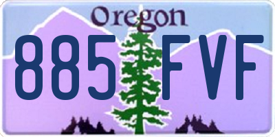 OR license plate 885FVF