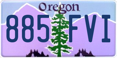 OR license plate 885FVI