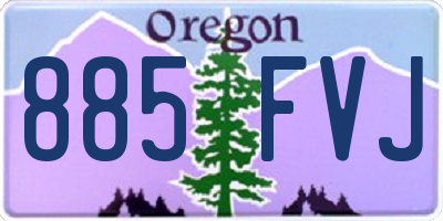 OR license plate 885FVJ