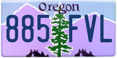 OR license plate 885FVL