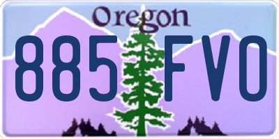 OR license plate 885FVO