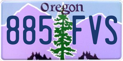 OR license plate 885FVS
