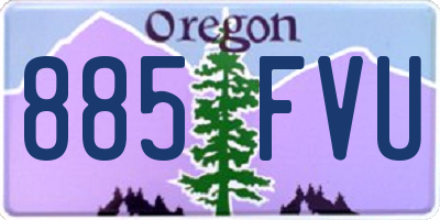 OR license plate 885FVU