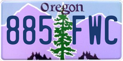 OR license plate 885FWC