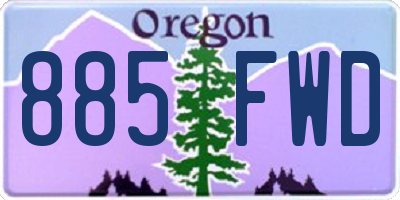 OR license plate 885FWD