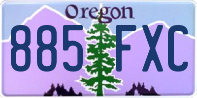 OR license plate 885FXC