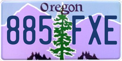 OR license plate 885FXE