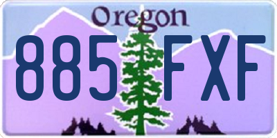 OR license plate 885FXF