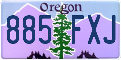 OR license plate 885FXJ
