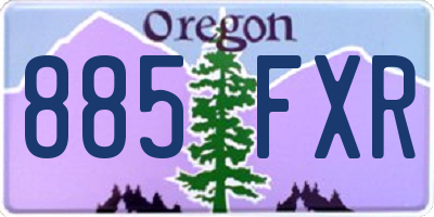 OR license plate 885FXR