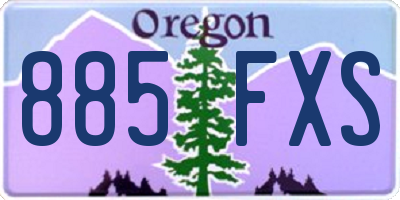 OR license plate 885FXS