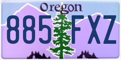 OR license plate 885FXZ
