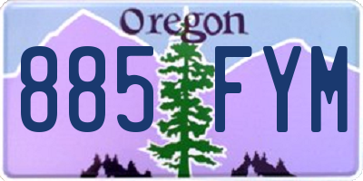 OR license plate 885FYM