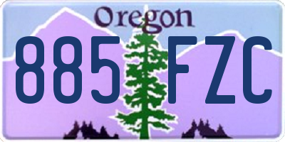 OR license plate 885FZC