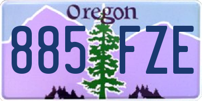 OR license plate 885FZE