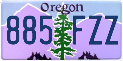 OR license plate 885FZZ