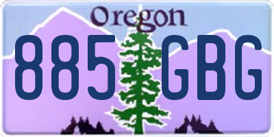 OR license plate 885GBG