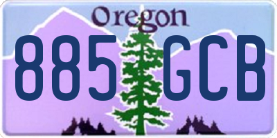 OR license plate 885GCB