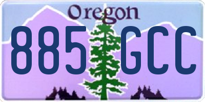 OR license plate 885GCC