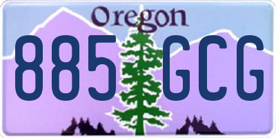 OR license plate 885GCG