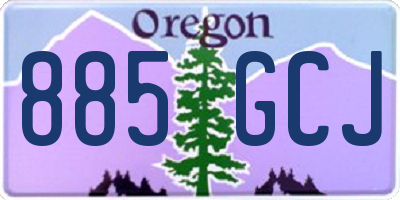 OR license plate 885GCJ