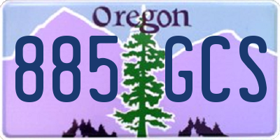 OR license plate 885GCS